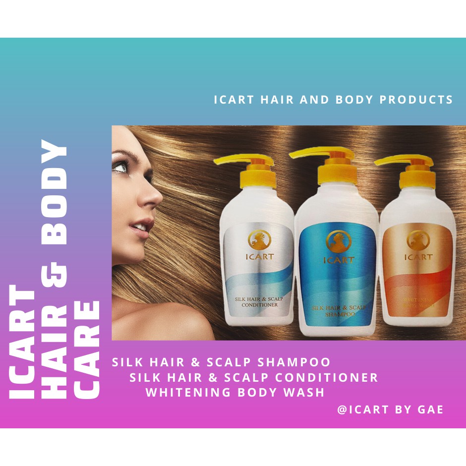 ICart Silk Body Wash, Shampoo, Conditioner (3-Way Pack)