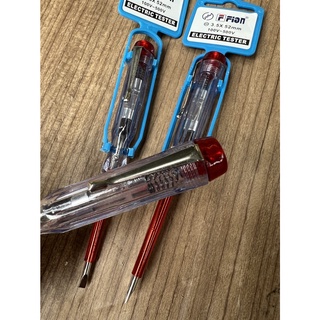 Fion ไขควงลองไฟ ไขควงทดสอบไฟ ปากกว้าง3.5มม ยาว52มม electric tester 100-500V ไขควง ไขควงเช็คไฟ​ ไขควงเทสไฟ แพค 3 ตัว