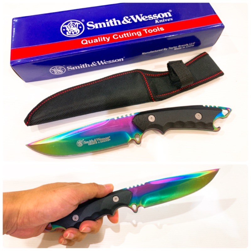 มีดเดินป่า มีดใบตาย Smith&Wesson R126 พร้อมส่ง ราคาถูก