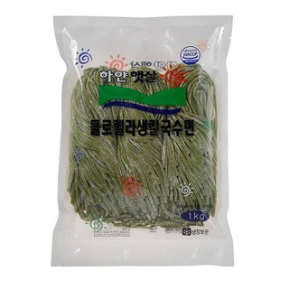 พร้อมส่ง 클로렐라생칼국수면 เส้นบะหมี่สด(บัควีท) Buckwheat Soba Noodle 1kg