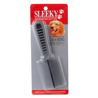 🚚💨พร้อมส่ง!! สลิคกี้ หวีสำหรับสุนัข แบบซี่ 2 ระดับ Sleeky Dog Comb Double Sided