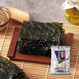 สาหร่ายเกาหลีแบบห่อ 1 ห่อ 3 ห่อ KOREA SEAWEED นำเข้าจากเกาหลี ของแท้ 100% 어머니 햇김 สาหร่ายอบปรุงรส ยี่ห้อ Mother Kim