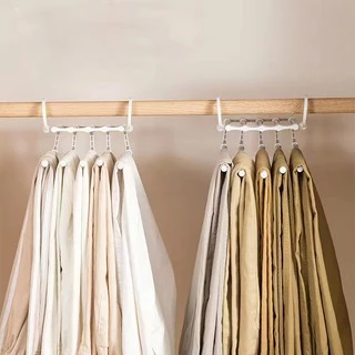 OMUDA_SHOP ไม้แขวน ไม้แขวนกางเกง 5 ชั้น ไม้แขวนสแตนเลส Pant racks stainless steel linhaomall
