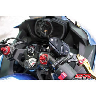 ฝาปิดกระปุกดิสเบรค 2ชิ้น GTR NINJA-400 สีดำดำ , สีดำแดง , สีดำทอง , สีดำเทา , สีดำน้ำเงิน