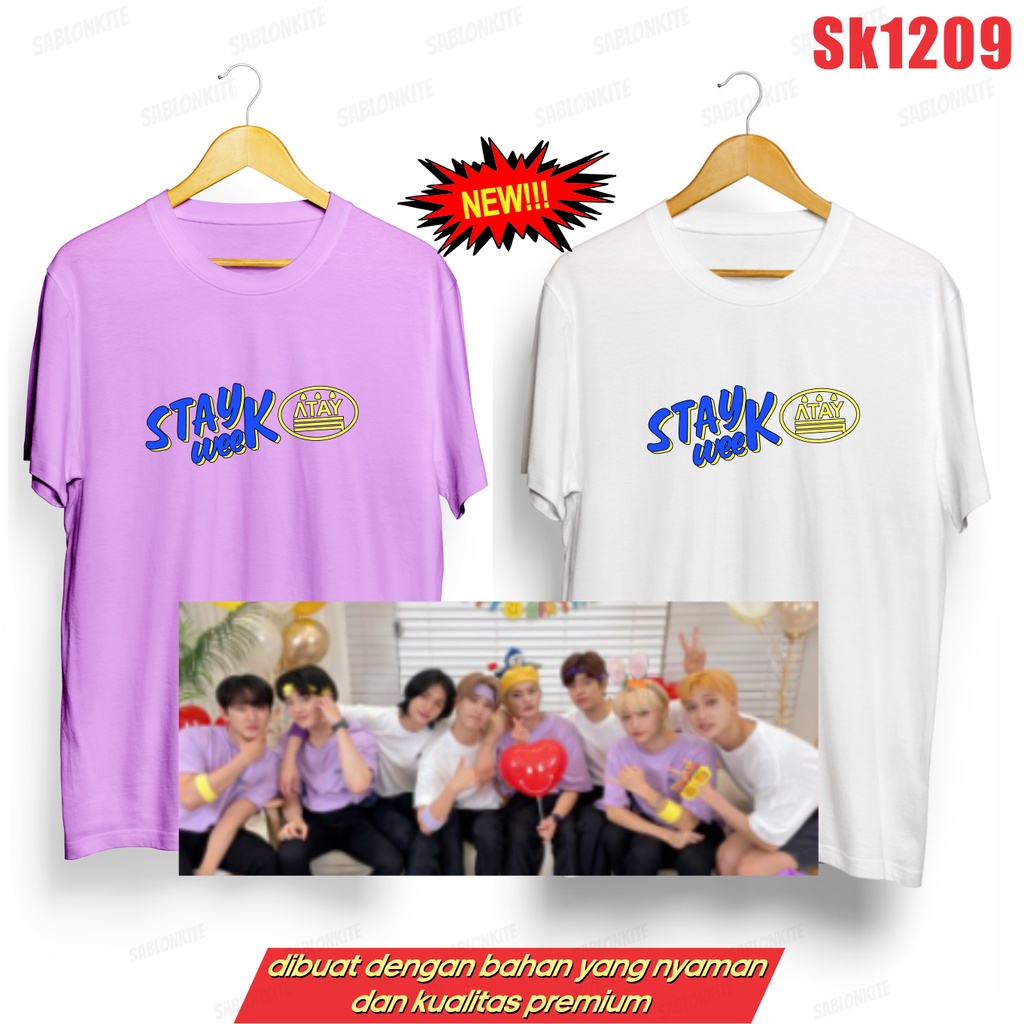 !! STRAYKIDS STAY WEEK SK1209 เสื้อยืด UNISEX COMBED 30S