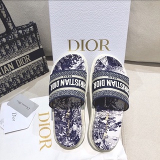 รองเท้าแตะ CHRISTIAN DIOR DWAY SLIDE ปั้มตรง งานปัก📍พร้อมส่ง📍