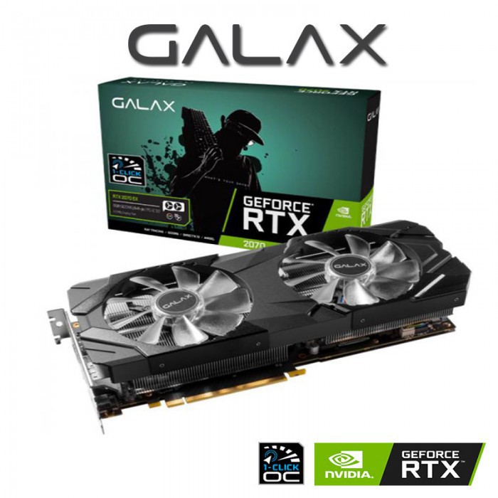 Galax การ์ดจอ Galax Geforce RTX 2070  EX1- Click OC 8GB GDDR6 256 Bit VGA ((มือสองสวยๆๆ)) ประกัน 3เดือน