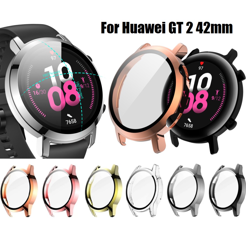 เคส Huawei watch GT 2 42มม 46มม เงางาม ยาก PC เคส Glossy Hard PC Tempered Glass กันกระแทก สำหรับ Huawei GT2 Protective Cover bumper for Huawei GT 2 Case