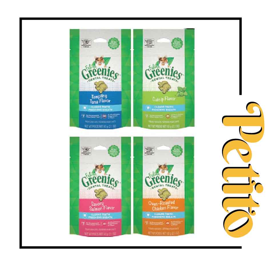 Greenies Feline Cat Dental Treat - 61g [Catnip / ไก่ / ทูน่า / แซลมอน]