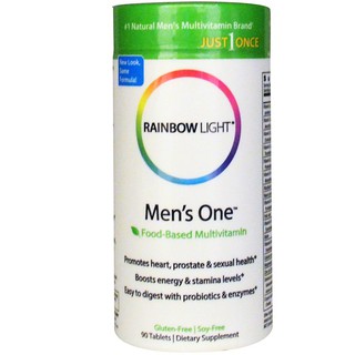 Rainbow Light, Just Once, Mens One, Food-Based, Multivitamin, 90 Tablets