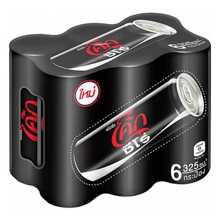 โค้ก ซีโร่ เครื่องดื่มน้ำอัดลม 325 มล. x 6 กระป๋อง Coke Zero Soft drink 325 ml. X 6 cans