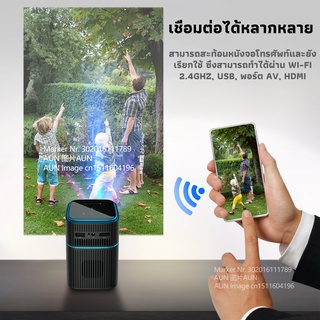 AUN DLP X2 โปรเจคเตอร์ mini โฮมโปรเจคเตอร์ โปรแจ็คเตอร์ เครื่องฉาย projector 4k wifi android เครื่องฉายหนัง โปรเจคเตอร์