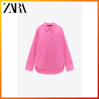 Zara poplin เสื้อเชิ้ต ผ้าฝ้าย