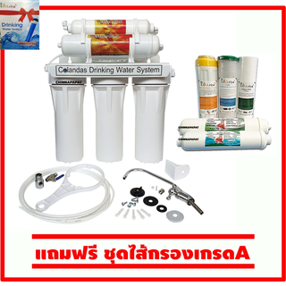 เครื่องกรองน้ำ 5ขัั้นตอน COLANDAS พร้อม แถมฟรี ๆ ชุดไส้กรองอีก 5ไส้ไปเลยจร้า กรองสอาดมาก ถึง 5ไมครอน น้ำสอาด มั่นใจ