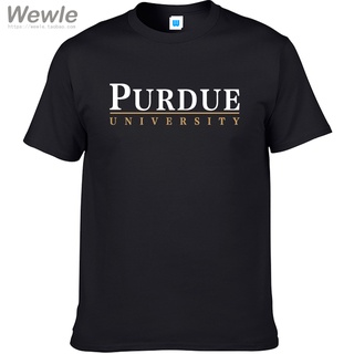 เสื้อผ้าผชเสื้อยืดคอกลม แขนสั้น ผ้าฝ้าย พิมพ์ลาย Purdue Purdue University PUT แบบดั้งเดิม เลือกลายได้ ของที่ระลึก สําหรั