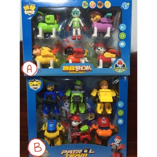 โมเดล dog paw patrol team 6 ตัว มี 2 แบบ สามารถเลือกได้ พร้อมส่ง