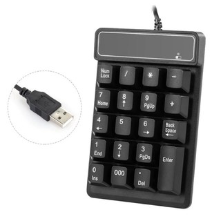 Mini USB แป้นพิมพ์ตัวเลข 19 คีย์ดิจิตอล Pad Numpad คีย์บอร์ดสำหรับ Windows XP/7/8 แล็ปท็อปอุปกรณ์เสริมคอมพิวเตอร์