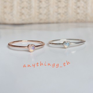 anythingg_th | แหวนเงินแท้925 Australian Opal ทรงหัวใจขนาด 2 มิล