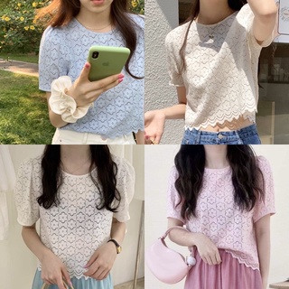 🧺🧸 ‎˗ˏˋ 𝑫𝒂𝒊𝒔𝒚 𝑻𝒐𝒑 | เสื้อฉลุลายดอก ⛅️🌸