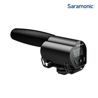 Saramonic Vmic Recorder ไมโครโฟนช็อตกันติดหัวกล้องไมค์คอนเดนเซอร์รับเสียงเป็นแบบซุปเปอร์คาร์ดิออยด์พร้อมบันทึกเสียงในตัว