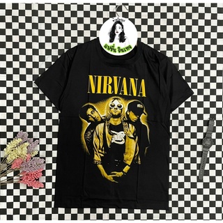 เสื้อยืดวง NIRVANA แฟชั่นวินเทจยุค90