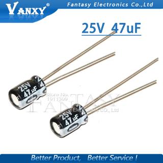 50PCS Higt quality 25V47UF 5*7mm 47UF 25V 5*7 Electrolytic capacitor