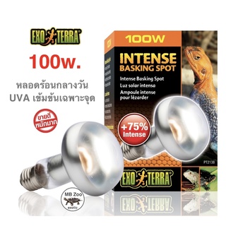 หลอดUVA 100วัตต์ ให้ความร้อนและแสงสว่างในเวลากลางวัน EXOTERRA INTENSE BASKING SPOT LAMP 100w. (ของแท้100%)