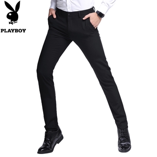 Playboy กางเกงขายาวลําลอง เข้ากับทุกการแต่งกาย สไตล์นักธุรกิจ สําหรับผู้ชาย