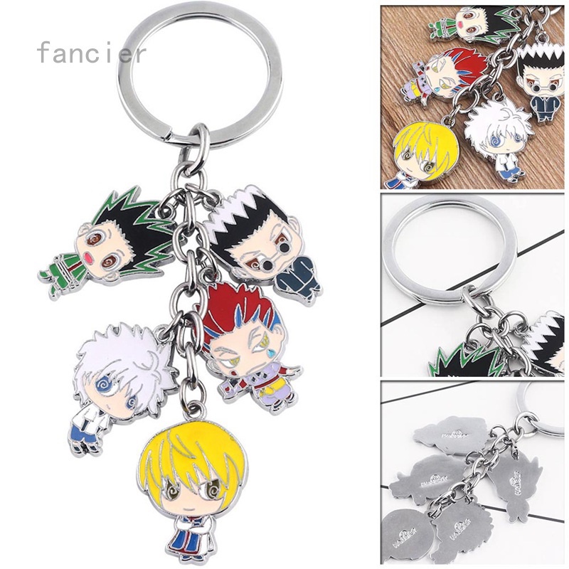 Liberty Anime Hunter x Hunter พวงกุญแจ Gon Killua Zoldyck Kurapika Hisoka ตัวเลขโลหะพวงกุญแจ Fasion 