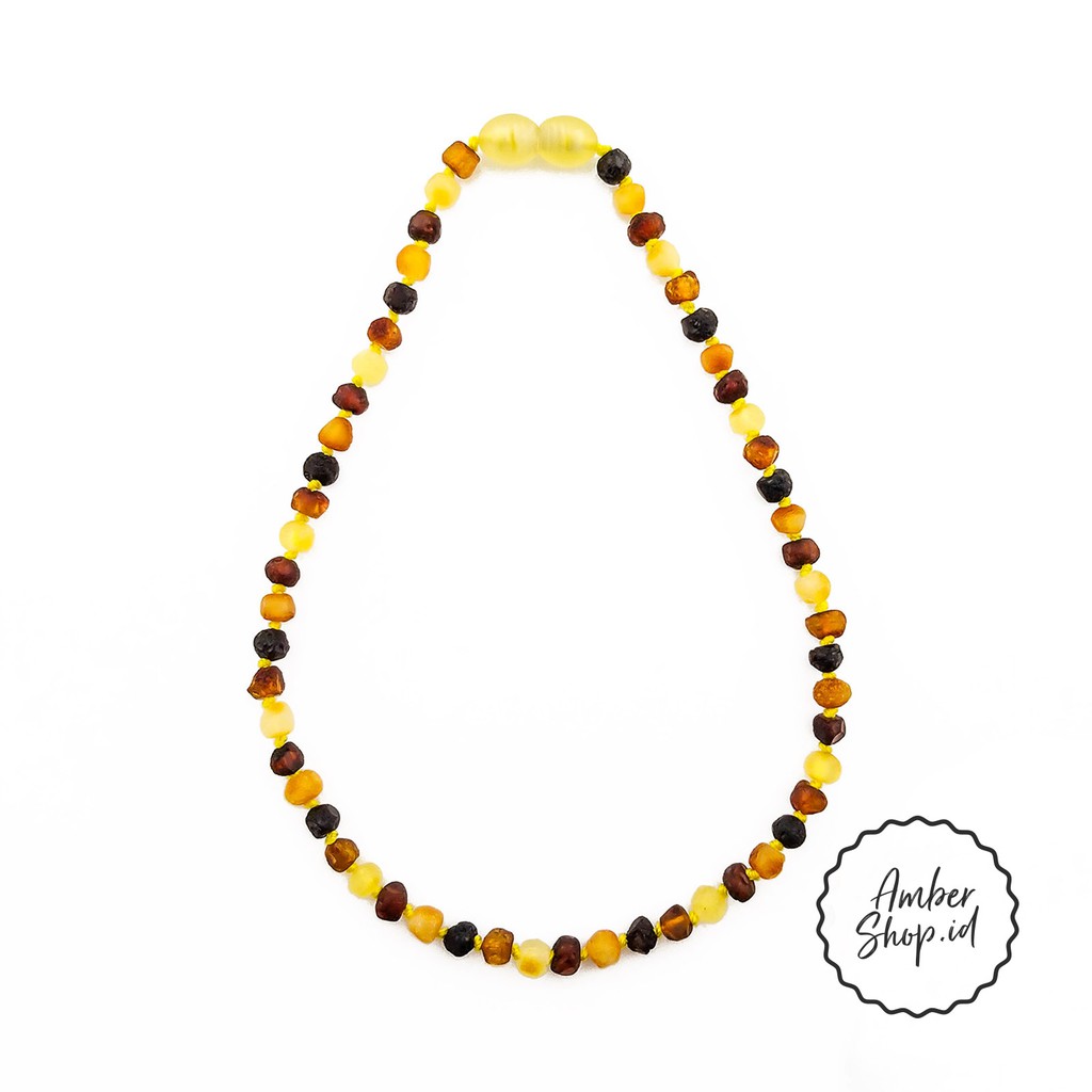 สร้อยคอ สีเหลืองอําพัน บรรเทาอาการปวดฟันเด็ก AS57 - Amber Shop