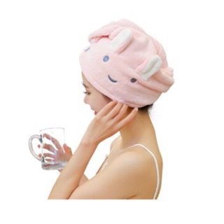 พร้อมส่ง! ผ้าเช็ดผม แห้งเร็ว ซับน้ำได้ดี