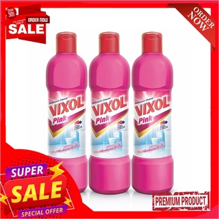 วิกซอล น้ำยาล้างห้องน้ำ กลิ่นพิ้งค์พาราไดซ์ 450 มล. x 3 ขวดVixol Toilet Cleaner Pink 450 ml x 3