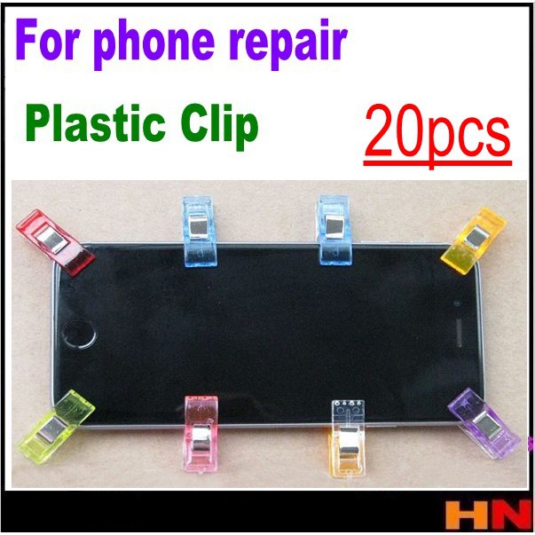 20 ชิ้นคลิปพลาสติกติดตั้งหน้าจอ LCD ยึด Clamp ซ่อมโทรศัพท์มือถือชุดเครื่องมือ sceen ซ่อมผสมสี
