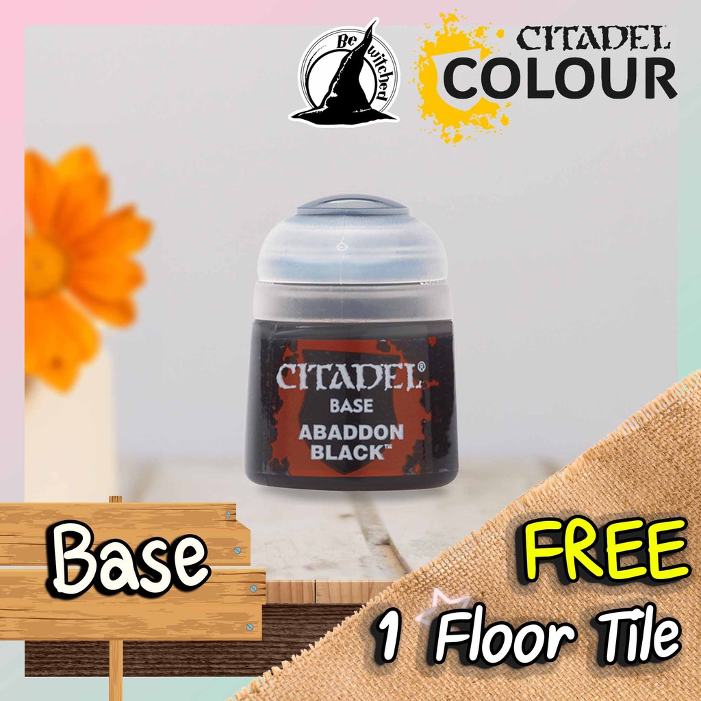 (Base) ABADDON BLACK : Citadel Paint แถมฟรี 1 Floor Tile