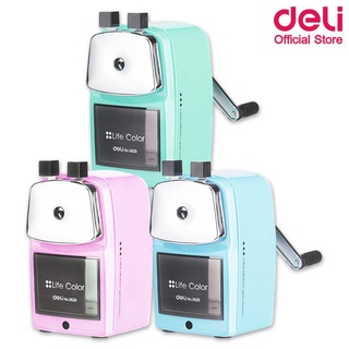 เครื่องเหลาดินสอ Deli กบเหลาดินสอ รุ่น 0620F Pencil Sharpener กบเหลาดินสอแบบยึดโต๊ะ สีพาสเทล จำนวน 1เครื่อง พร้อมส่ง