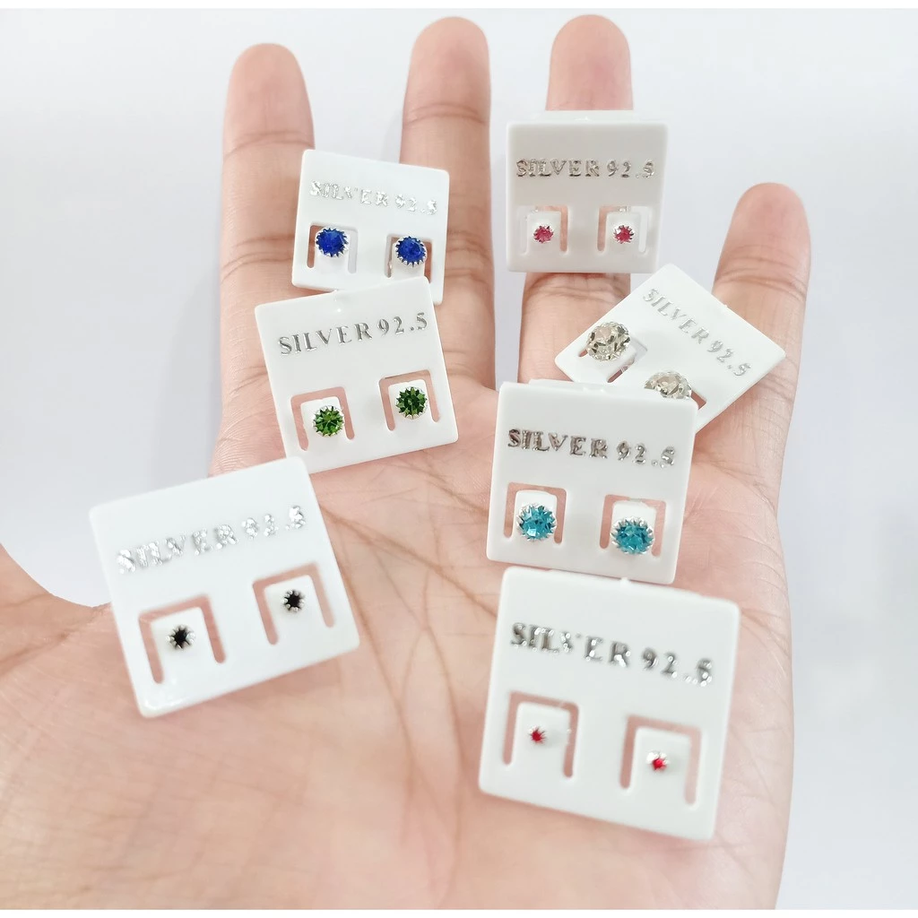 ต่างหูเงินแท้ Serration Earrings 92.5% (ฟันปลา)