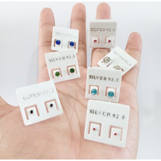 ต่างหูเงินแท้ earrings 92.5% เงินแท้ ต่างหูฟันปลาเงินแท้ (ฟันปลา)