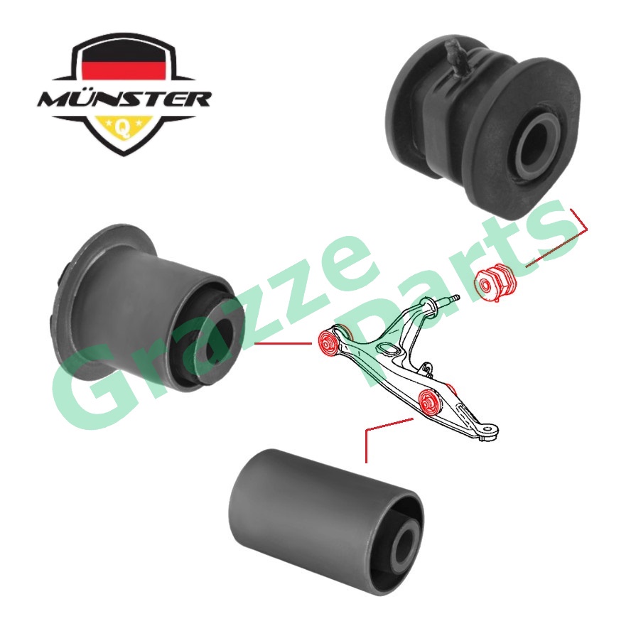 (1 ชิ้น) Münster แขนควบคุมล่างด้านหน้า Bush Honda Civic SO4 1.6 B16A D16A CRV CR-V S10 2.0 RD1 RD2 B