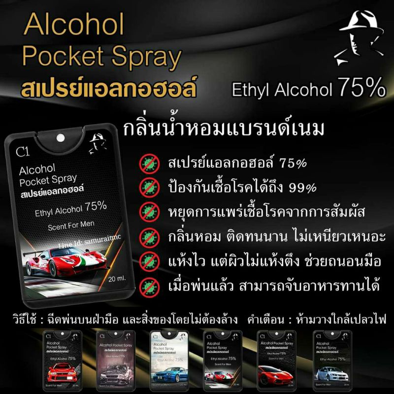 สเปรย์แอลกอฮอร์ กลิ่นน้ำหอมแบรนด์เนม Ck1 กลิ่นผู้ชาย