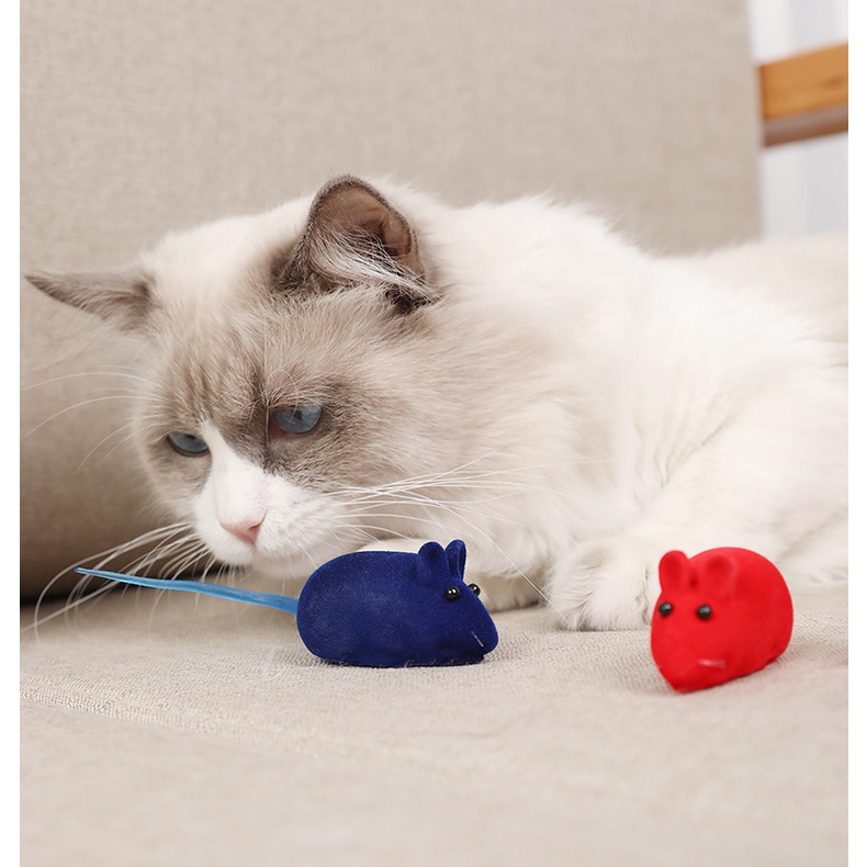 ของเล่นสัตว์เลี้ยง ตุ๊กตาหนู ซิลิโคน ผสมยาง เสียง สําหรับแมว