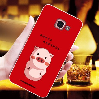 เคสเคสโทรศัพท์ซิลิโคนลายหมูสีแดงสําหรับ Samsung A 9 J 1 J 2 J 3 J 3 J 3 J 7 Ace Pro Plus Prime 2016 2018