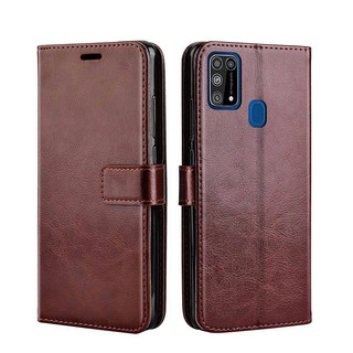 เคสสำ Samsung Galaxy M31 Case Flip Phone Case PU Leather Samsung Galaxy M31 GalaxyM31 เคสโทรศัพท์มือถือ พลิกซอง