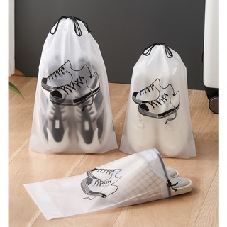 ถุงใส่รองเท้า ถุงพลาสติกห่อหูรูดก็บห่อรองเท้า ผ้าใบ แตะ กีฬา…