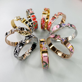 Hermès Clic Clac H Lift bracelet printed enamel [SALE พร้อมส่ง]