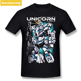 Unicorn Gundam Japan Men T Shirt New Vintage Oversize Cotton Crewneck Short Sleeve Clothes