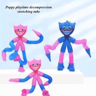 4 สีผสม Tiktok Pop Tube ระเบิด Light Up ตุ๊กตาบาร์บี้ Hands &amp; Feet ยืดท่อของเล่น Poppy เวลาเล่น Light Up ไส้กรอก Monster