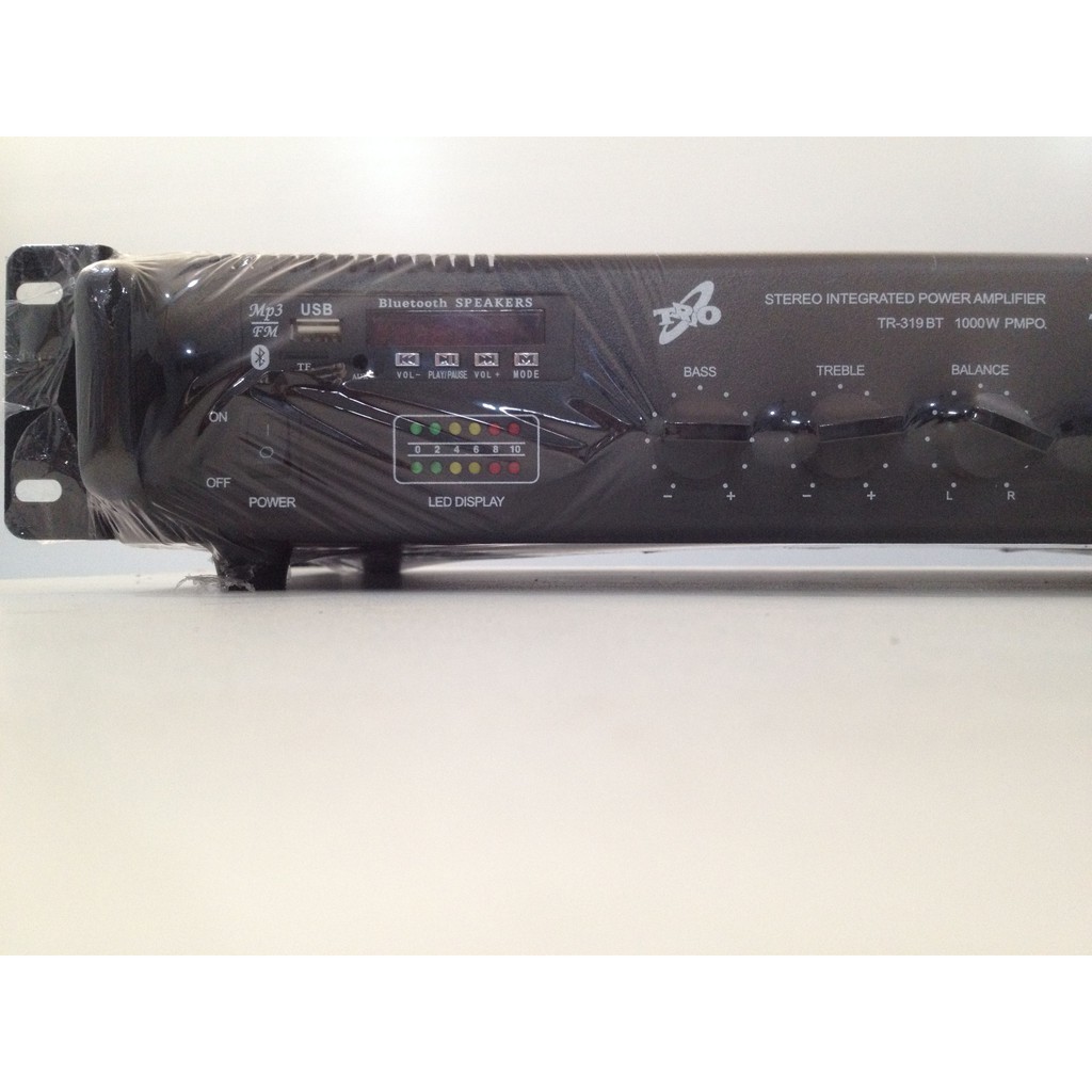 แอมป์ เครื่องขยายเสียง TRIO Stereo Integrate Power Amplifier TR-319 BT 1000W WATT