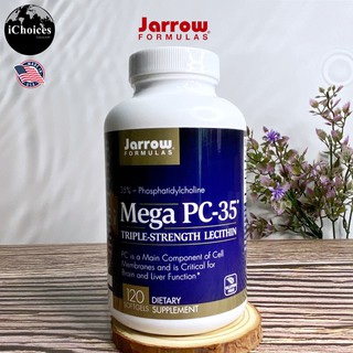 เลซิตินจากถั่วเหลือง Jarrow Formulas® Lecithin Mega PC-35 120 Softgels โคลีน Choline