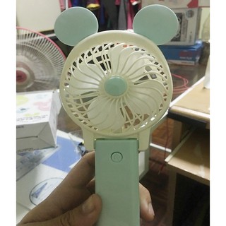 พัดลม USB ลมแรง ใส่ถ่านได้ พกพาไปไหนสะดวก Handy Mini Fan ส่งฟรี