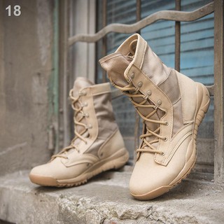 Spot  กลางแจ้ง cqb ultralight combat boots เบาระบายอากาศรองเท้าทหารผู้ชาย รองเท้าฝึกการดูดซับแรงกระแทกของกองกำลังพิ